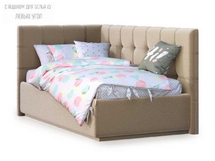 Кровать Nuvola Sabina угловая Velutto 22 (с подъемным механизмом)