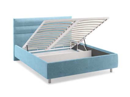 Кровать Сонум Linda Микровелюр Светло-серый (с подъемным механизмом) 200х200