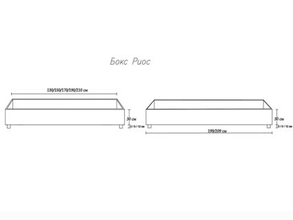 Кровать Димакс Риос Нуар 90х200