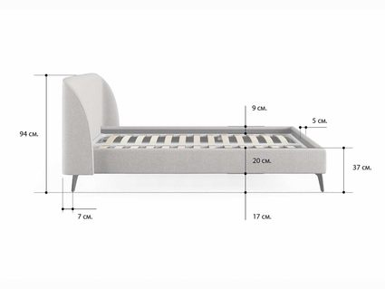 Кровать Сонум Rosa Экокожа Белая