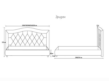 Кровать Димакс Эридан Нуар 180х200
