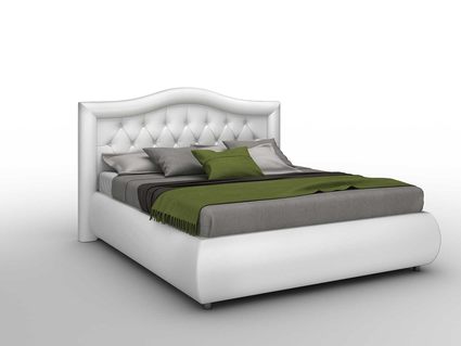 Кровать Sleeptek Premier 6 Экокожа White (с подъемным механизмом) 160х190