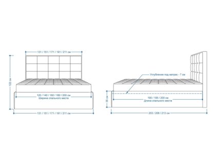 Кровать Lonax Адель велюр Dolly-17 (с основанием) 200х200