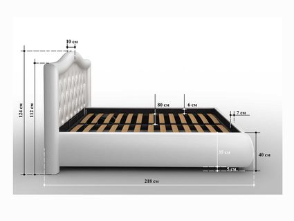 Кровать Sleeptek Premier 6 Экокожа White 258