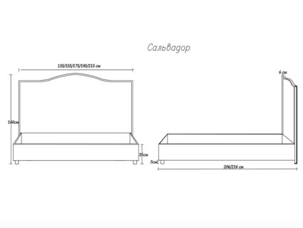Кровать Димакс Сальвадор Нуар
