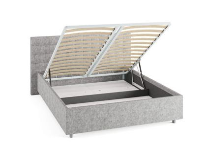 Кровать Сонум Siena Кашемир Серый (с подъемным механизмом) 120х200