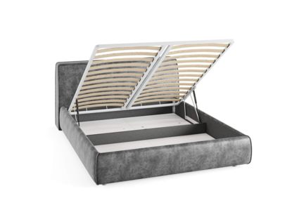 Кровать Сонум Altea Рогожка Пепельная (с подъемным механизмом) 80х200